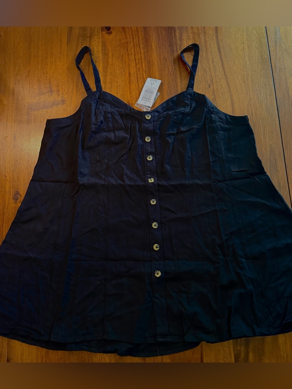 torrid Black Button-Front Cami Top